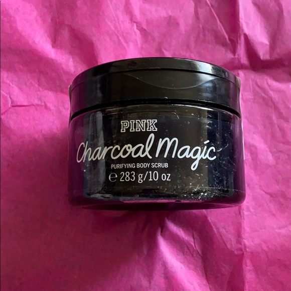 Pink Victoria Secret VS Charcoal Magic Purifying Body Scrub Discontinued NWT - Picture 3 of 8